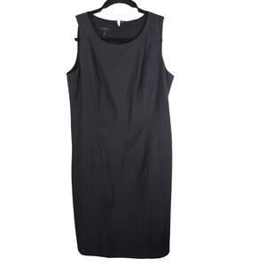 Talbots Gray Sheath Dress Sleeveless Career Office Size 8P Classic